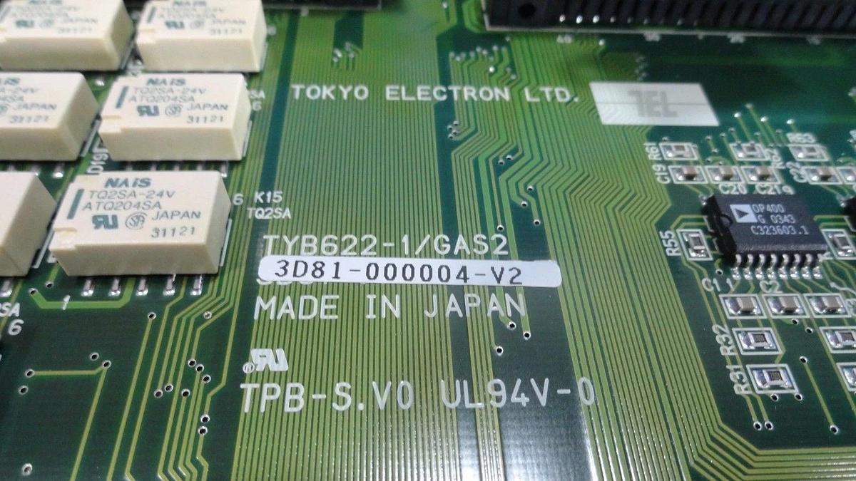 Used TEL Tokyo Electron 3D81-000004-V2 PCB Board TYB622-1/GAS2 T-3044SS Used