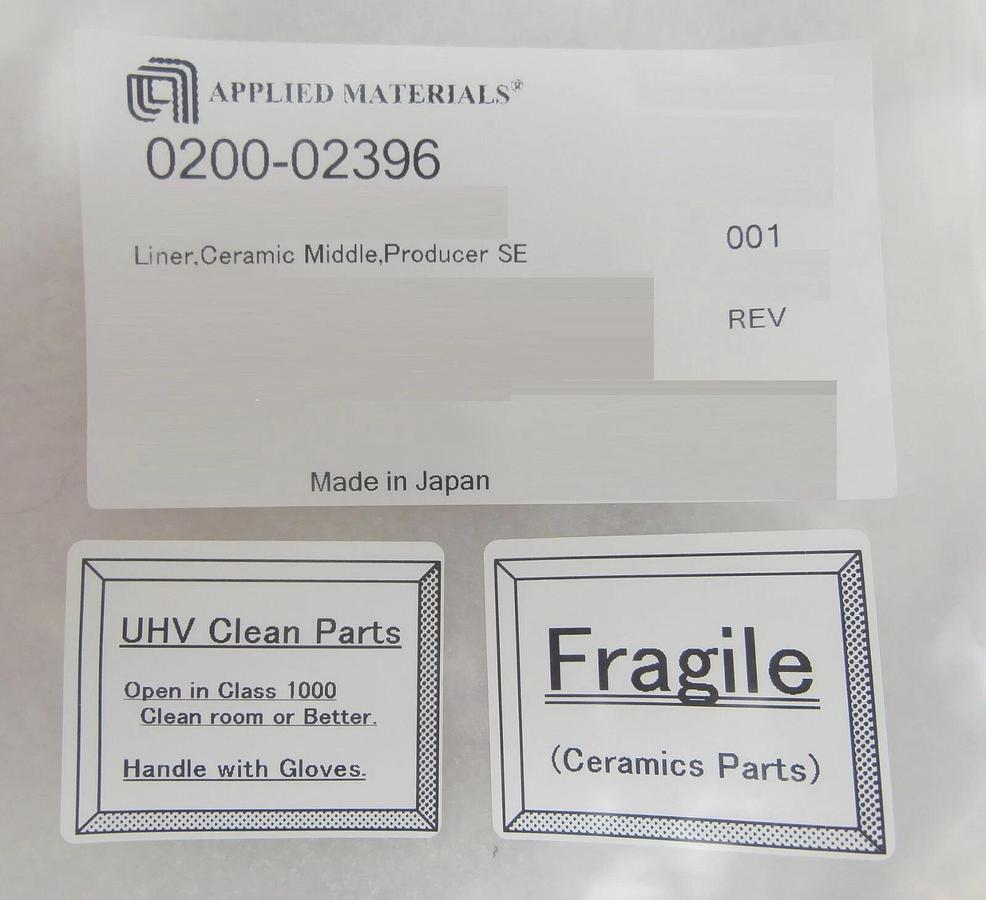 AMAT Applied Materials 0200-02396 Producer SE Ceramic Middle Liner New Surplus