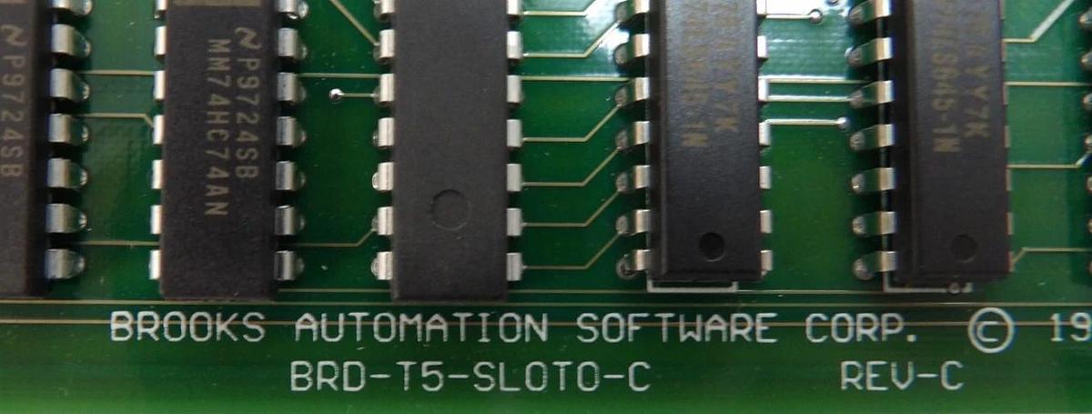 Used Brooks Automation BRD-T5-SLOTO-C VME Controller PCB Assembly Working Surplus
