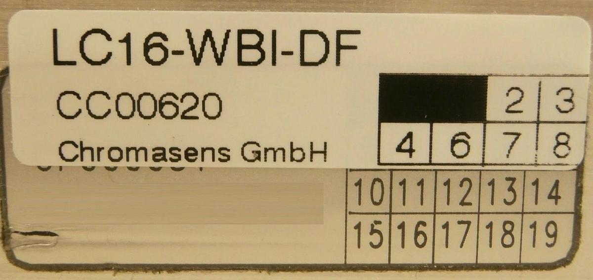 Used Chromasens CC00620 Machine Vision Set of 4 LC16-WBI-BF LC16-WBI-DF KLA WBI Used