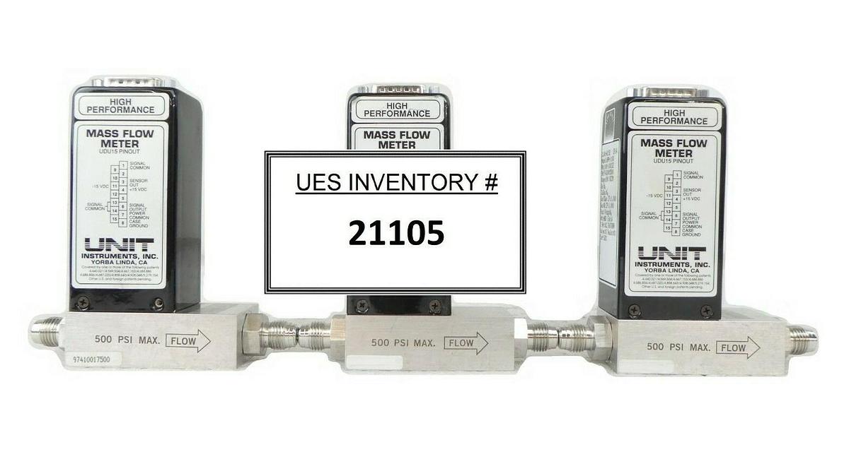 Used UNIT Instruments 1100-100232 Mass Flow Meter UFM-1100 Reseller Lot of 3 Working