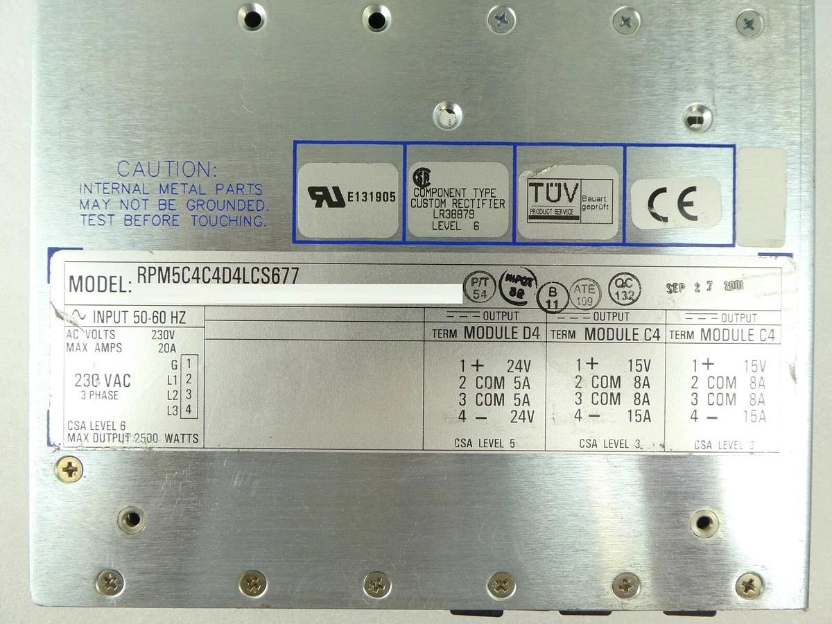 Used Power-One RPM5C4C4D4LCS677 Power Supply 2500W Schlumberger 97171049 Working