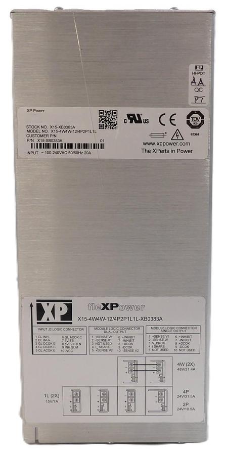 Used XP Power X15-XB0383A fleXPower Power Supply X15-4W4W-12/4P2P1L1L Working