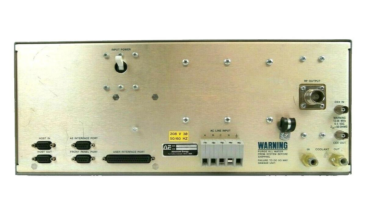 Used RFX 2500 AE Advanced Energy 5011-000-D RF Generator Tested Not Working As-Is