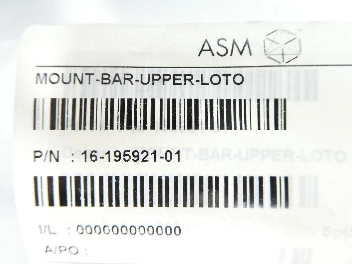 ASM 16-195921-01 Upper LOTO Mount Bar Reseller Lot of 3 New Surplus