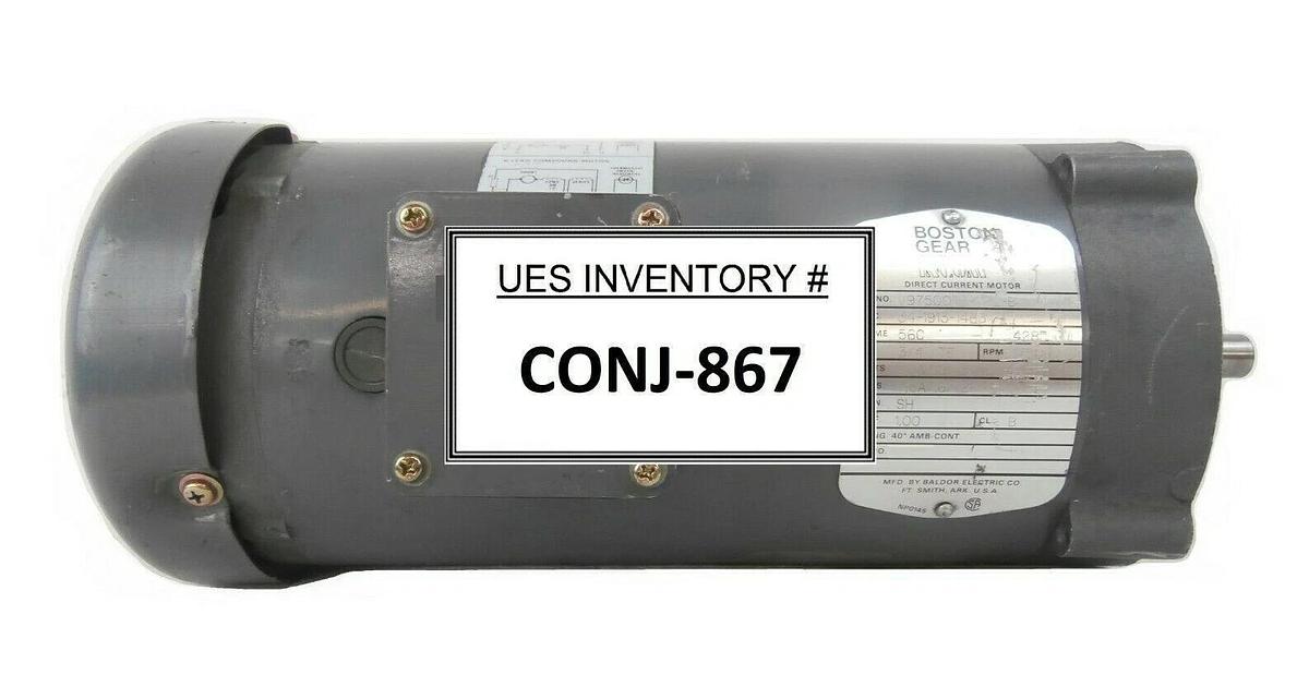 Used Boston Gear V97500TF-SPL-B Direct Current Motor 34-1913-1483 Working Surplus