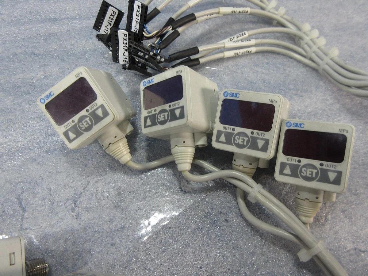 Used SMC ISE40-01-62L Digital Pressure Switch Lot of 8 AMAT Quantum X Used Working