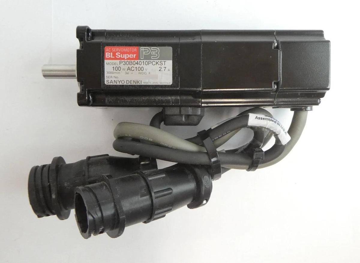 Used Sanyo Denki P30B04010PCKST AC Servo Motor BL Super Reseller Lot of 3 Working