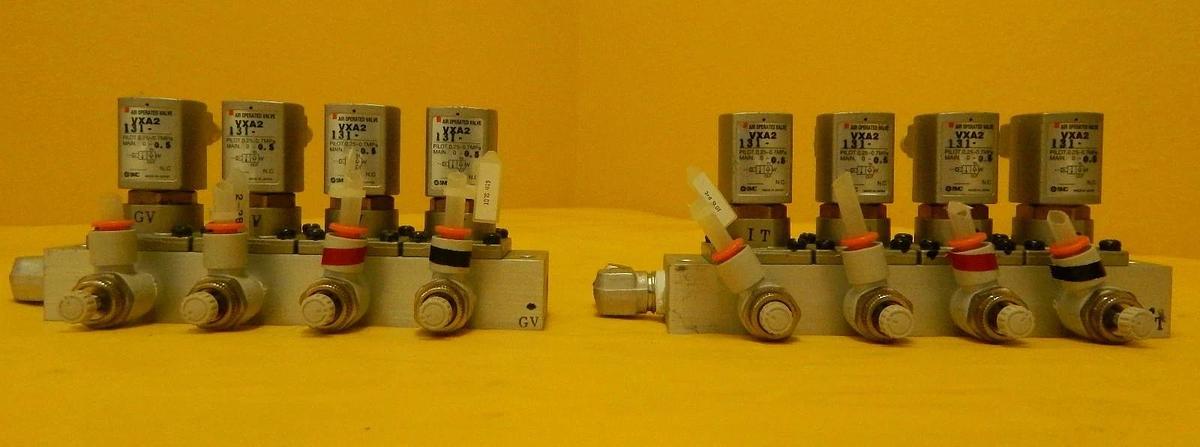 Used SMC VXA2 131 Air Operated Valve Assembly Reseller Lot of 2 Used Working