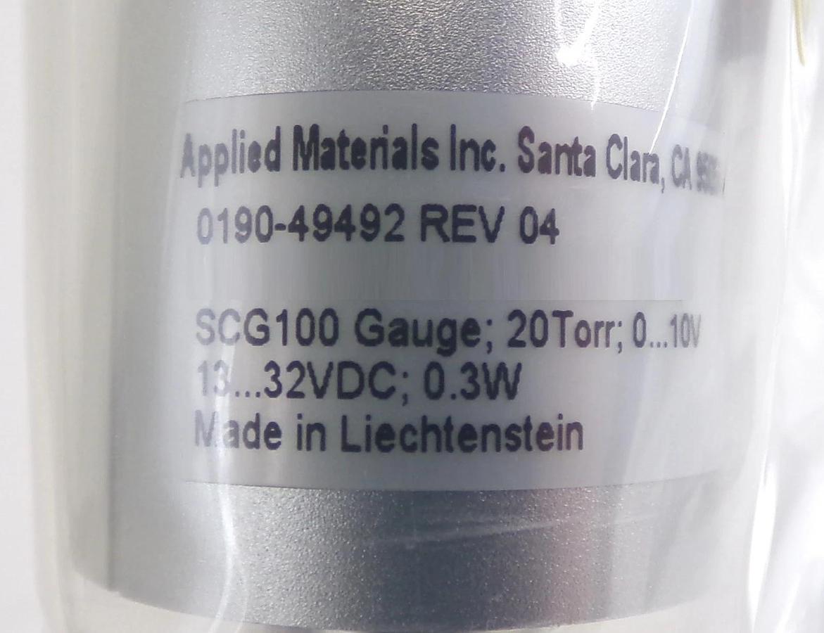 AMAT Applied Materials 0190-49492 Pressure Gauge SCG100 20 Torr New Surplus