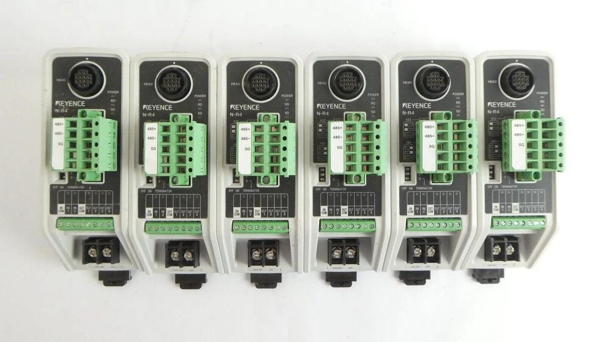 Used Keyence N-R4 Communication Sensor Amplifier Reseller Lot of 20 Working Surplus