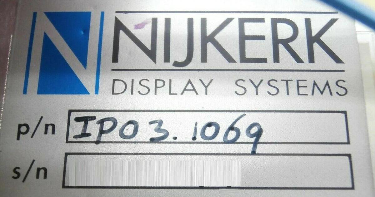 Used Nijkerk Display Systems IP03.1069 14" Touchscreen Monitor Philips PW 2830 Spare