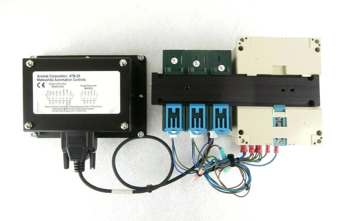Used Matsushita FP0 Series PLC Set with Display NAiS FP0-C10RS FP0-A21 ATM-20 Working