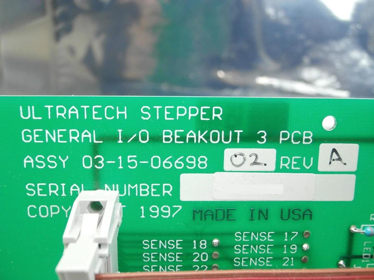 Used Ultratech Stepper 03-15-06698-02 General I/O Breakout 3 PCB Card Used Working