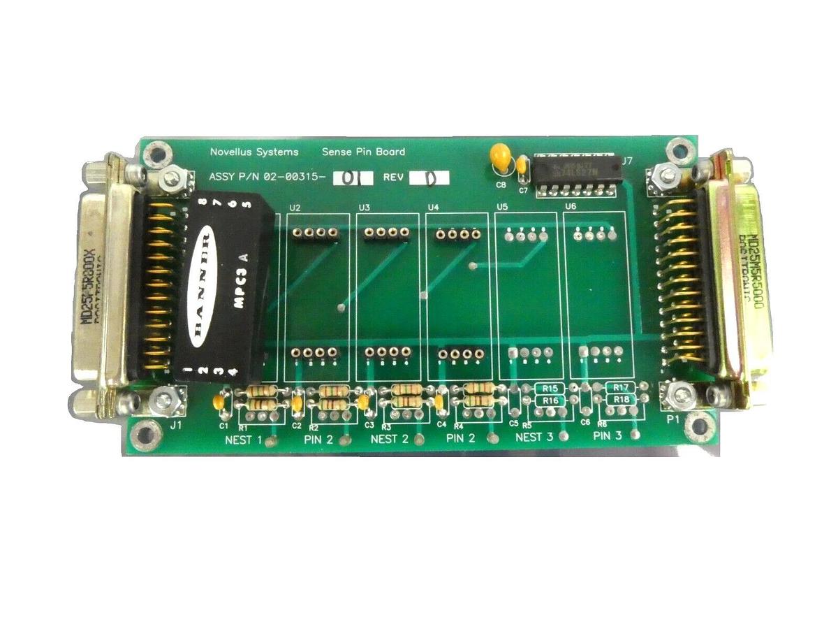 Used Novellus Systems 02-00315-01 Sense Pin Board Interface PCB Working Surplus