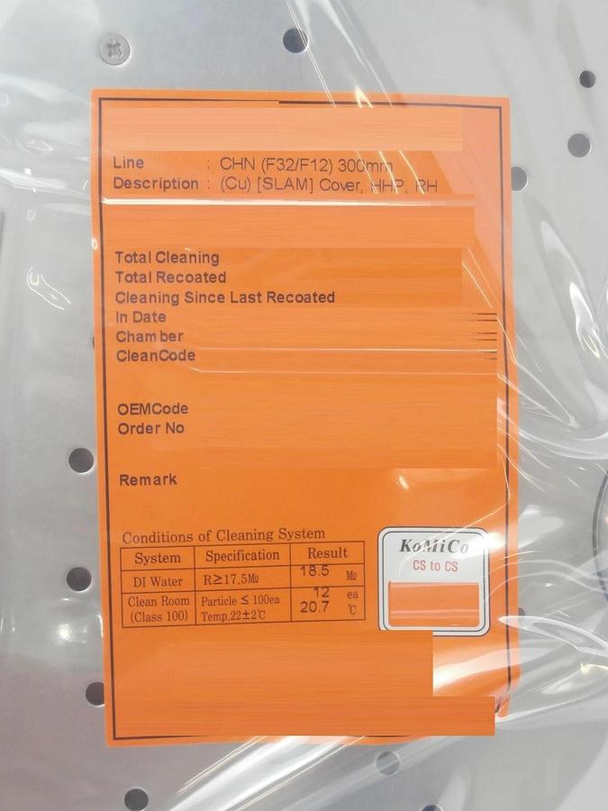 Refurbished TEL Tokyo Electron 2985-544802-11 HHP RH SLAM Cover Copper Cu OEM Refurbished