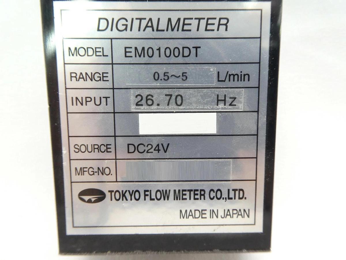 Used Tokyo Flow Meter EM0100DT Digital Meter DIGITALMETER 0.5 ~ 5 L/min Lot of 20