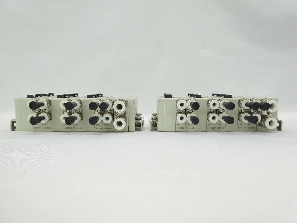 Used CKD N4E0 Series 6-Port Pneumatic Manifold NE40-ER Lot of 2 TEL Lithius Working