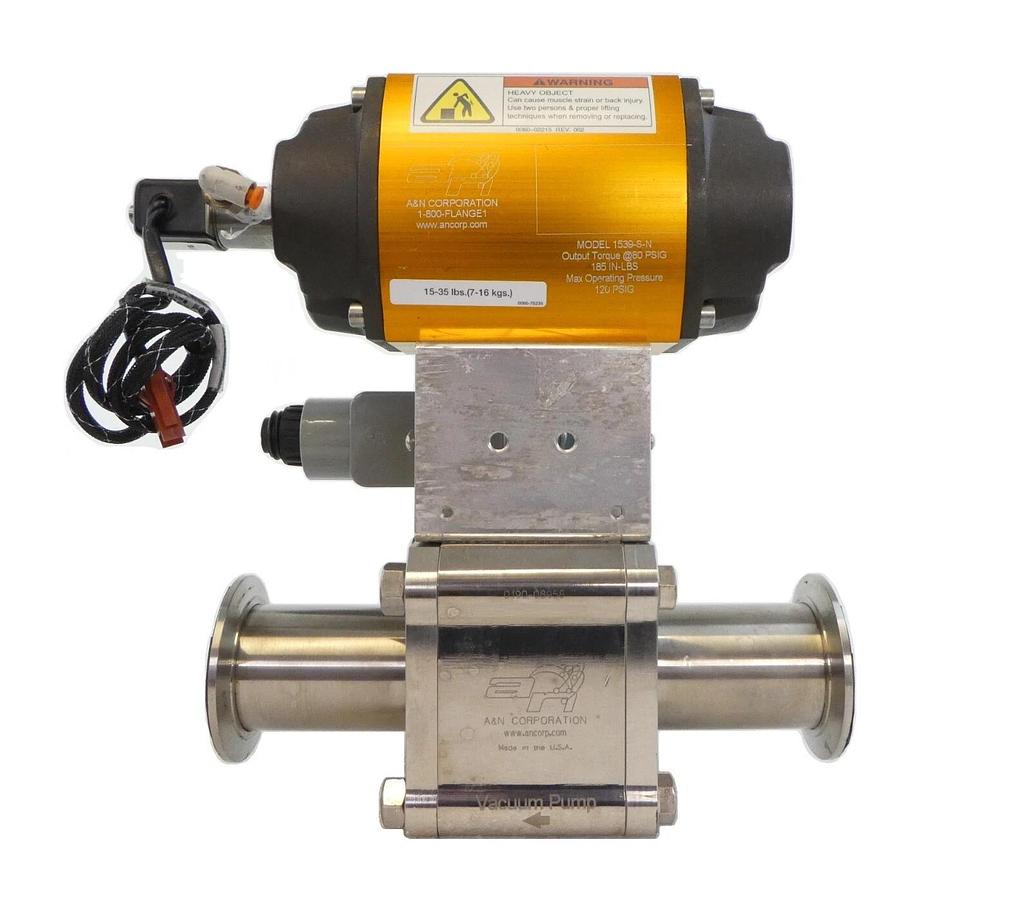 Used A&N 1539-S-N Vacuum Pneumatic Valve AMAT Applied Materials 0190-08958 Working