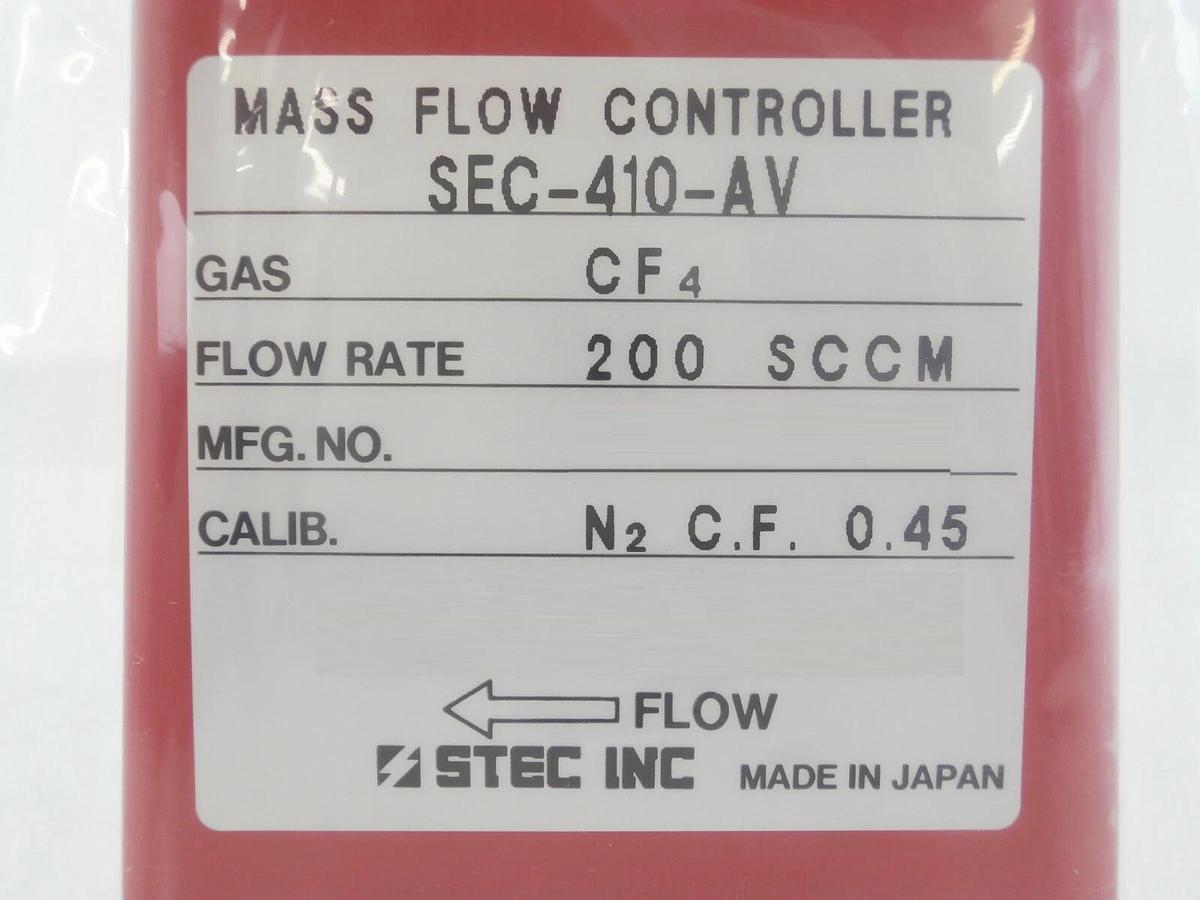 STEC SEC-410-AV Mass Flow Controller MFC SEC-410 200 SCCM CF4 New Surplus