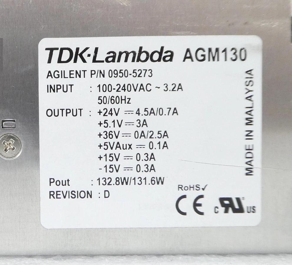Used TDK-Lambda AGM130 Power Supply Agilent Technologies 0950-5273 Working Surplus
