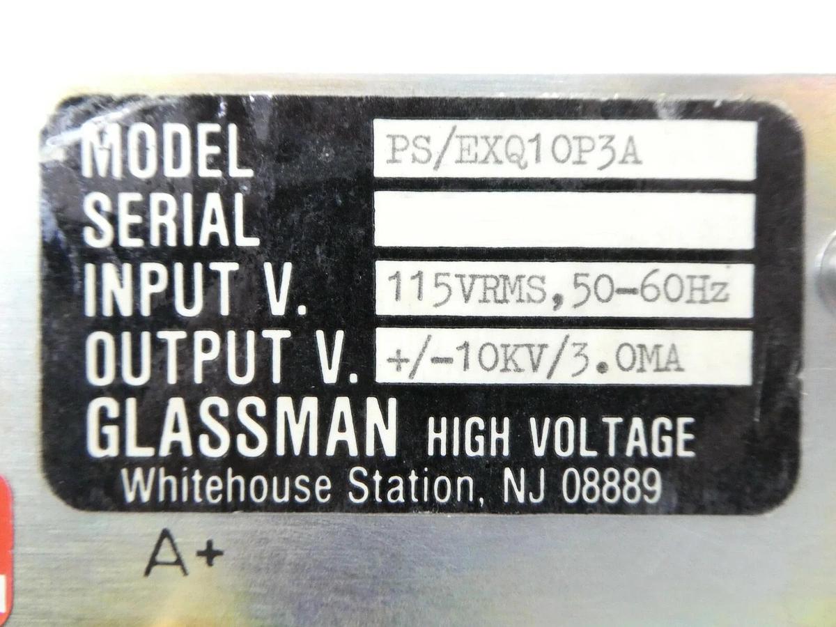 Used Glassman PS/EXQ10P3A Quad Lens Power Supply Varian F5408001 VSEA Working Surplus
