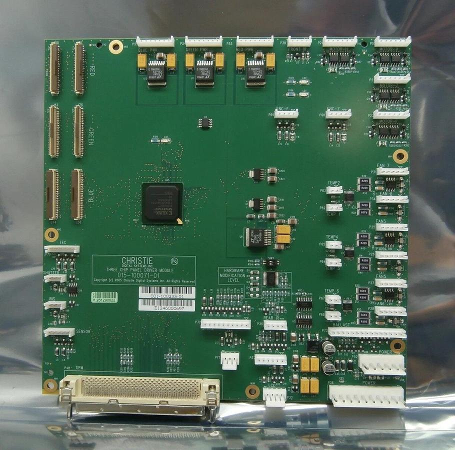 Christie 003-110235-01 3 Chip Panel Driver PCB Assembly 015-100071-01 New