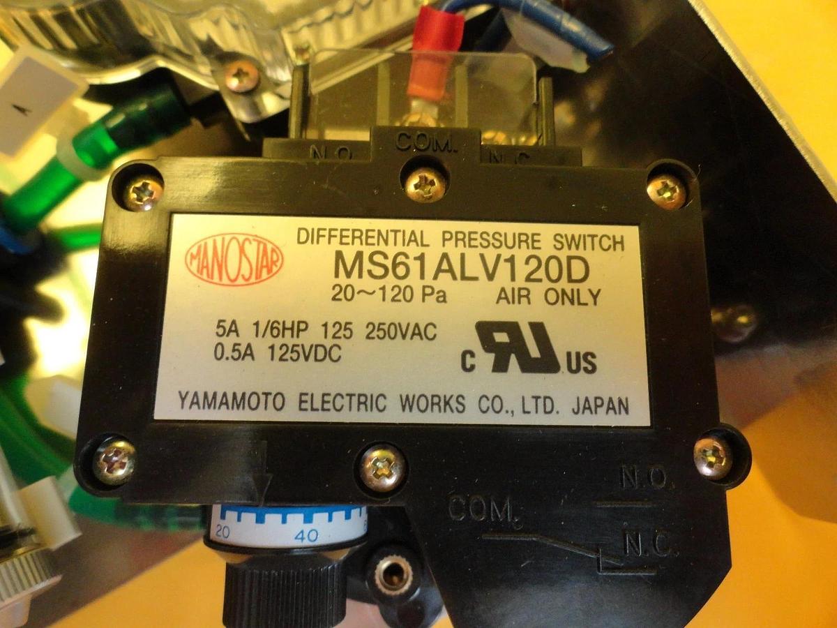 Used Yamamoto MS61ALV120D Pressure Switch Assembly Manostar FR51 TEL Lithius Used