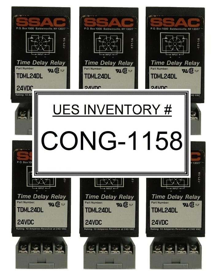 Used SSAC TDML24DL Time Delay Relay Digi-Set Reseller Lot of 6 Used Working