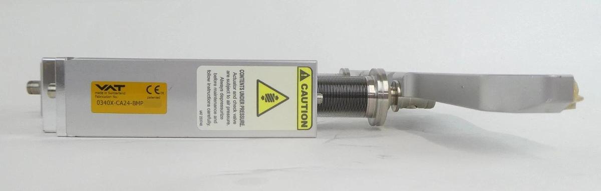 Used VAT 0340X-CA24-BMP2 300mm Pneumatic Vacuum Slit Valve Actuator and Gate Working