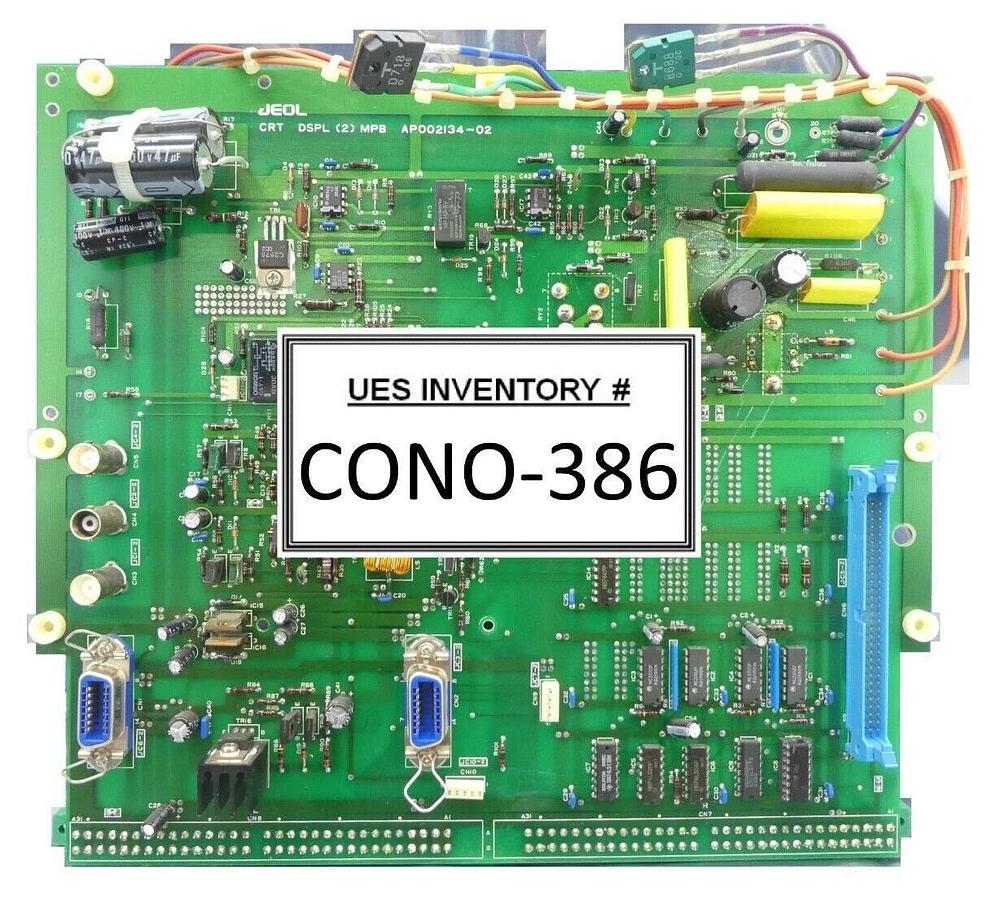Used JEOL AP002134-02 Display PCB CRT DSPL (2) MPB No Heat Sink JSM-6400F As-Is