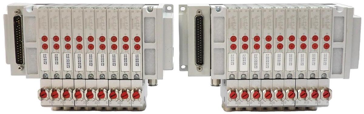 Used AMAT Applied Materials 0190-85739 9-Port Pneumatic Manifold Lot of 2 Working