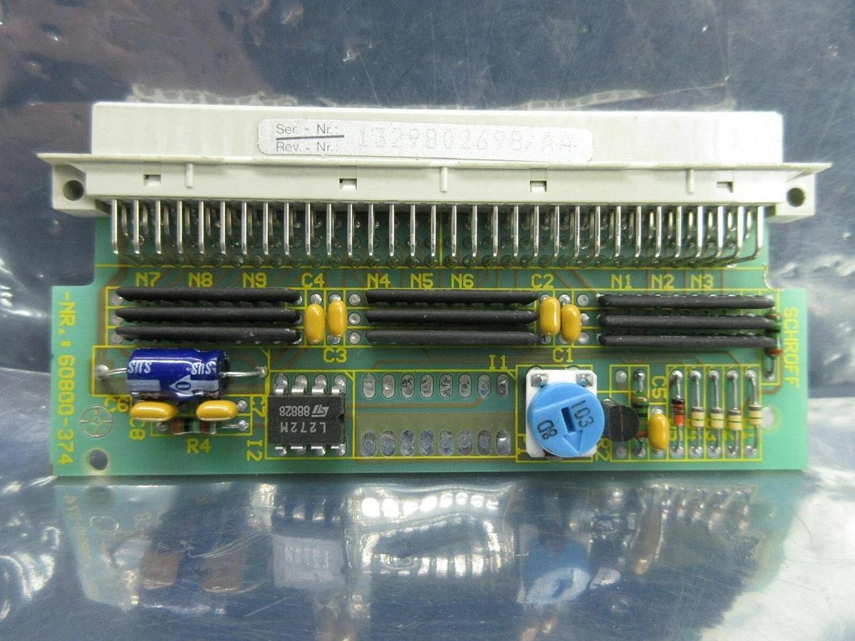Used Schroff 60800-374 Adapter PCB Card Rev. AA ASML PAS 5000/2500 Used Working