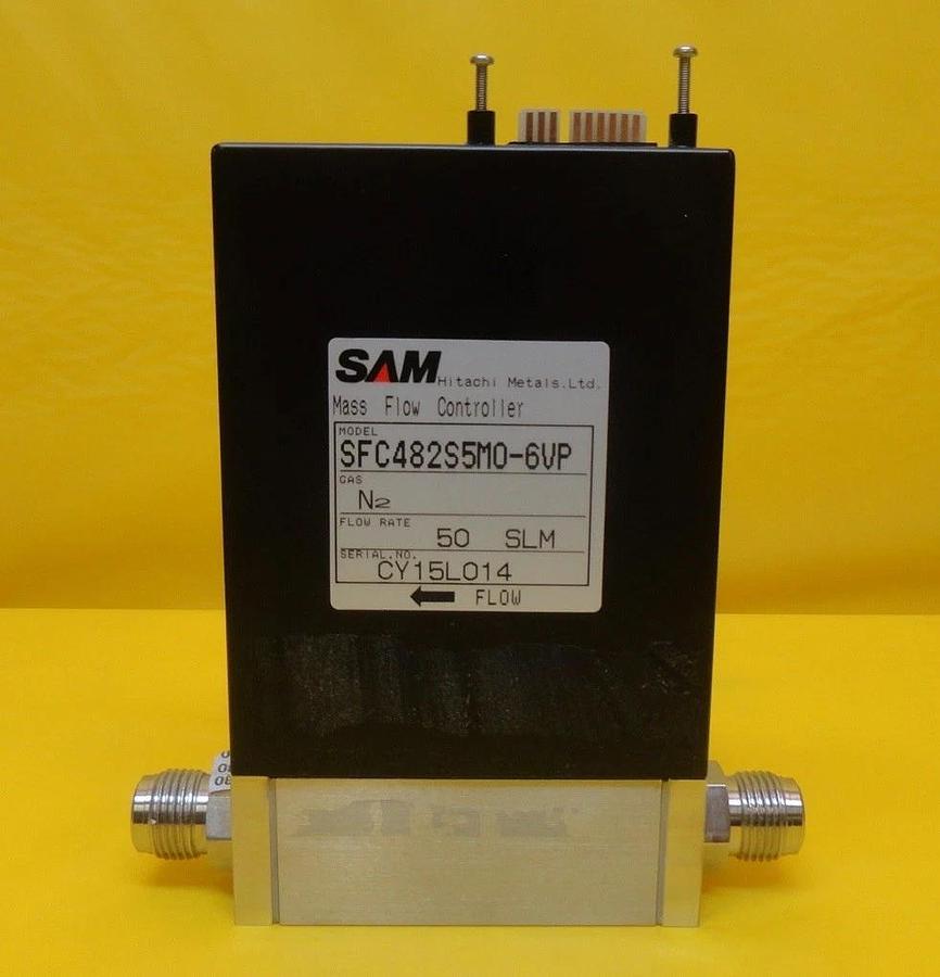 Used SAM Hitachi Metals SFC482S5M0-6VP Mass Flow Controller SFC-482 50 SLM N2 Used