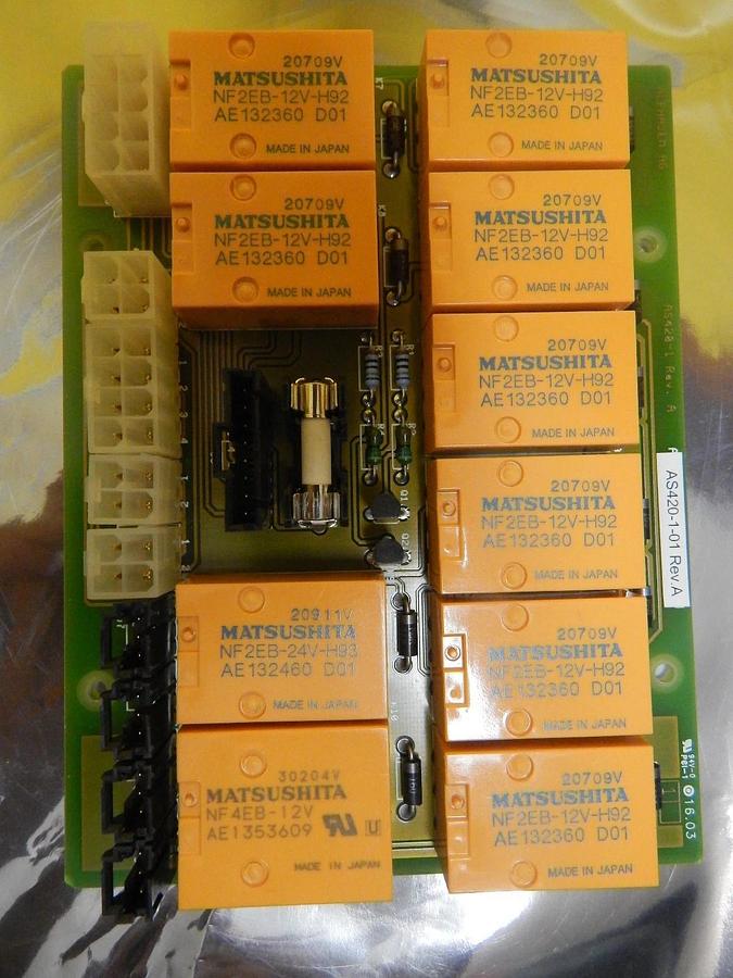 Used Alphasem AG AS420-1-01 Relay Board PCB AS420-1 Used Working