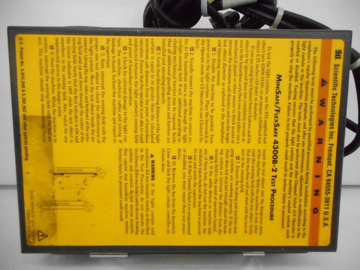 Used Sti 70011-1000 Light Curtain Controller MiniSafe/FlexSafe MS/FS43CNTRL-B2-U-AC1