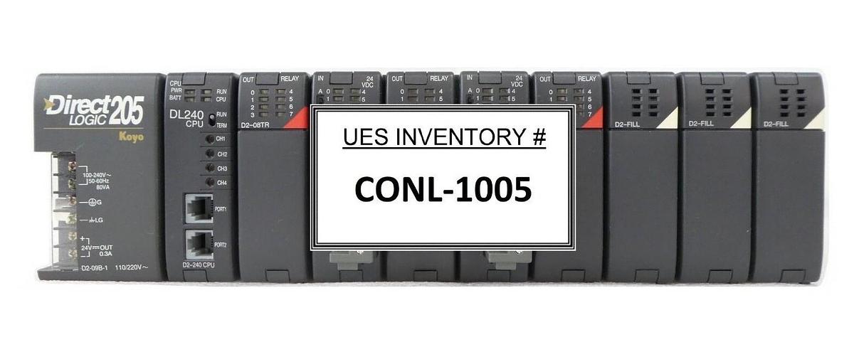 Used Automation Direct D2-09B-1 9-Slot PLC D2-240 DirectLOGIC 205 Koyo Working