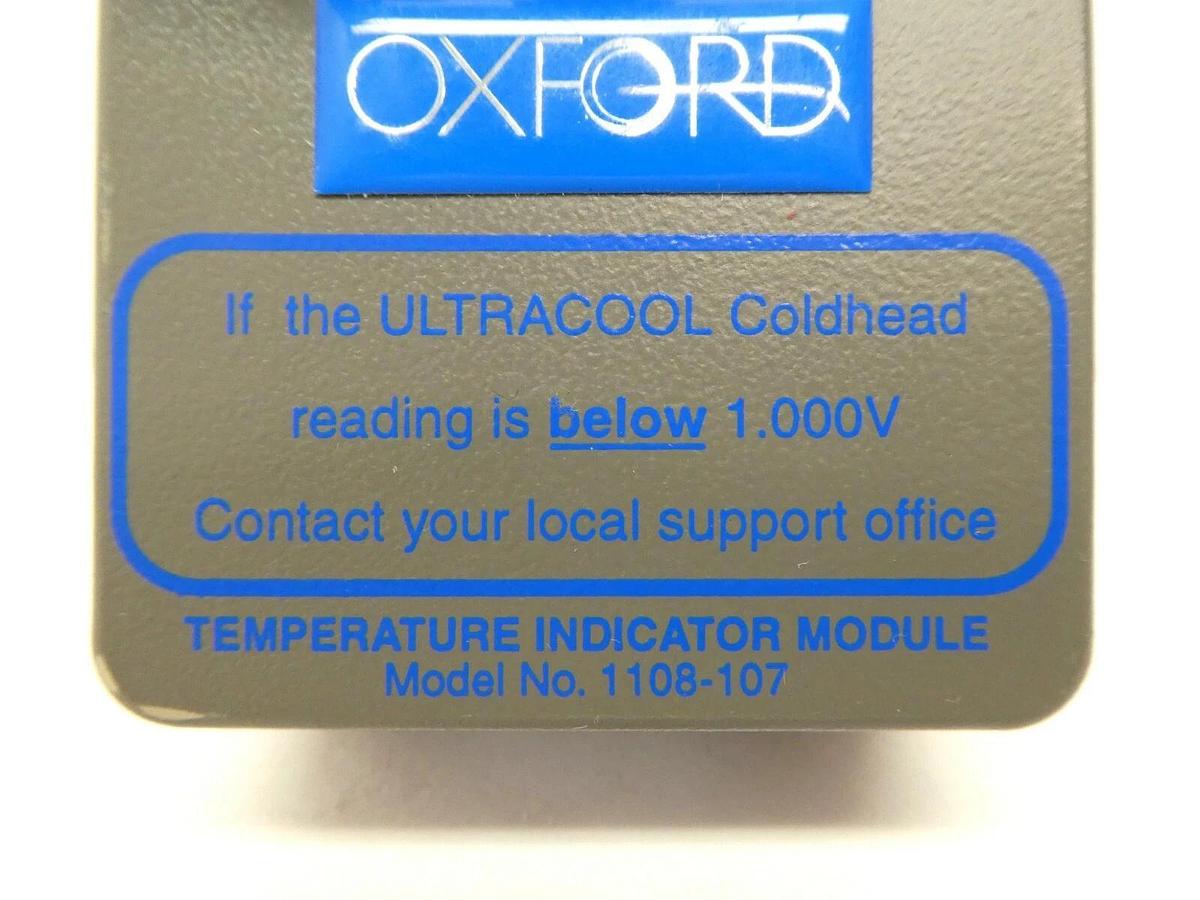 Used Oxford Instruments 1108-107 Temperature Indicator Module ULTRACOOL Vacuum Spare
