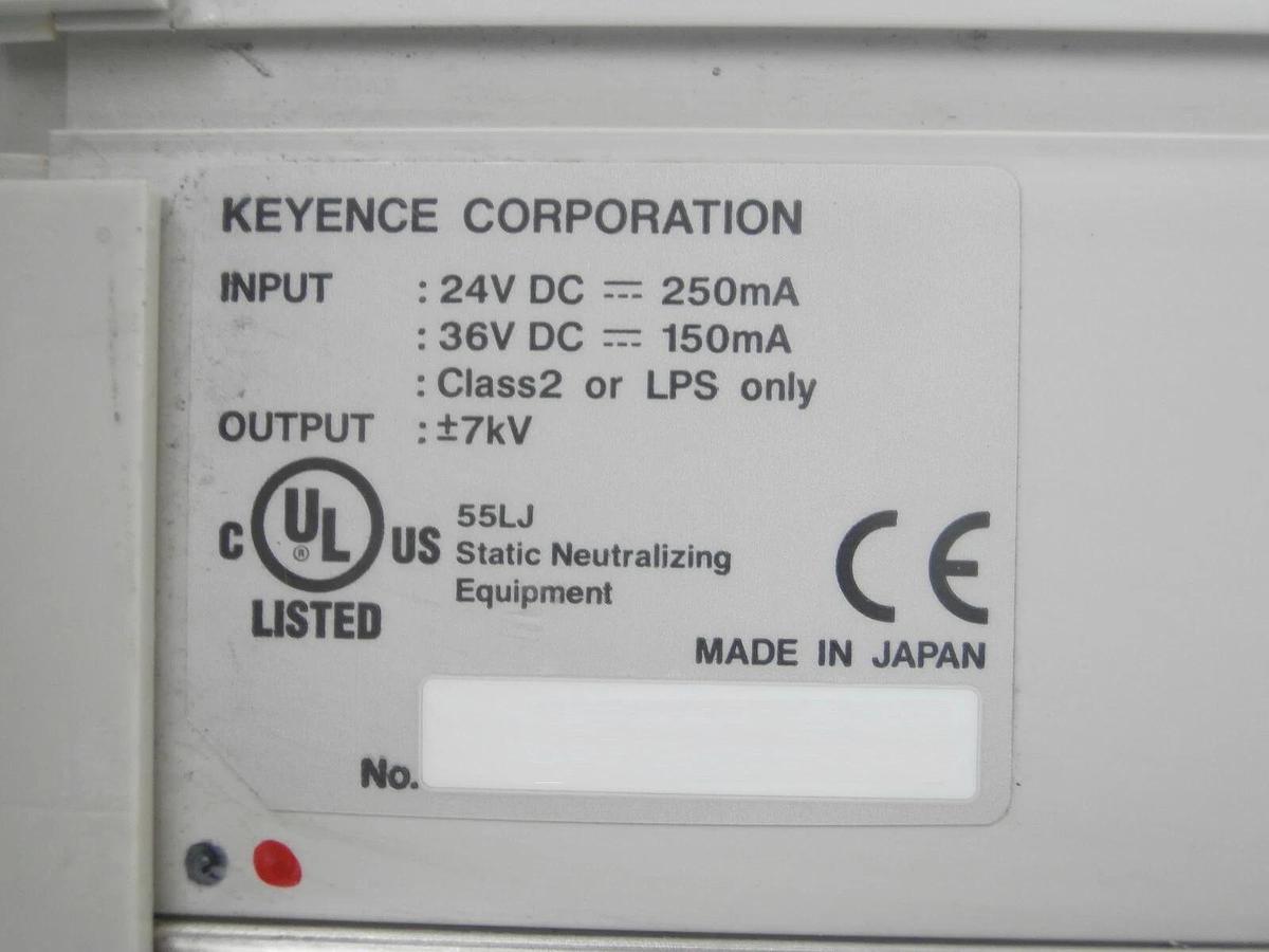 Used Keyence SJ-R036 Static Eliminator System Set with Controller Lot of 2 Working