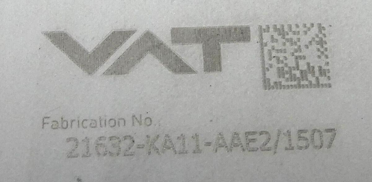 Used VAT 21632-KA11-AAE2 Pneumatic Angle Valve NW40 AMAT Working Surplus