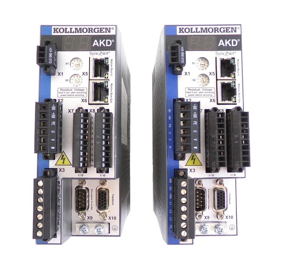 Used Kollmorgen AKD-B00606-NBSQ-0000 Servo Drive SynqNet Reseller Lot of 2 Working