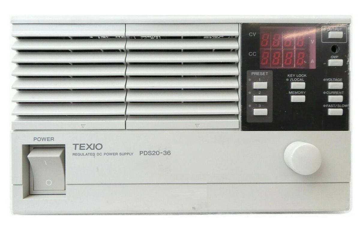 Used Texio PDS20-36Y2 Regulated DC Power Supply Kenwood IF-30RS Tested Working Spare