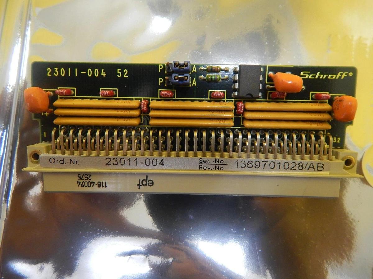 Used Schroff 23011-004 Backplane PCB Assembly Lot of 3 KLA-Tencor 5107 Used Working