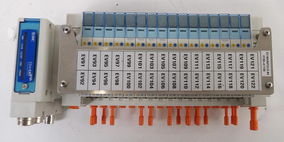 Used SMC EX260-SEC2 16-Port Ethercat Pneumatic Manifold AMAT 0190-41156 Working