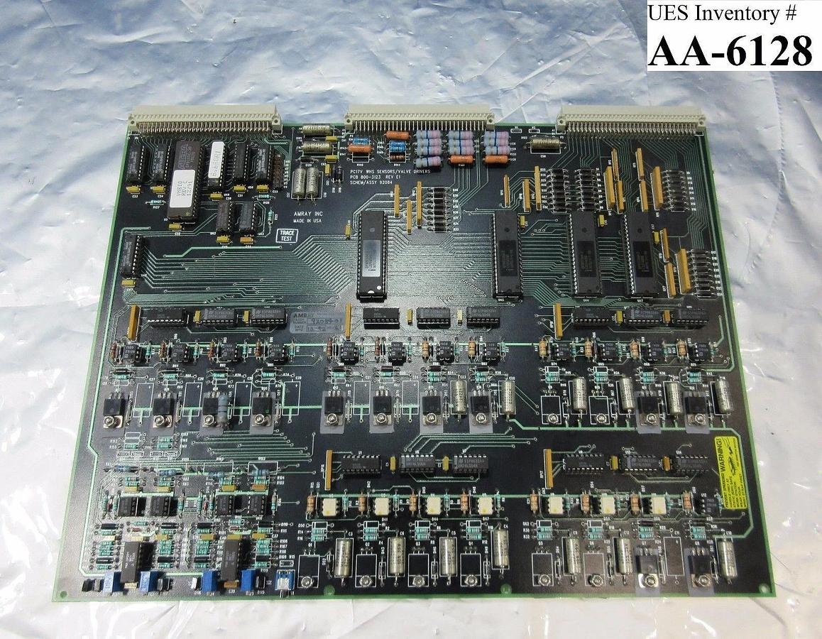 Used Amray 92084-01 PC17V WHS Sensors/Valve Drivers PCB 800-3123 Used Working