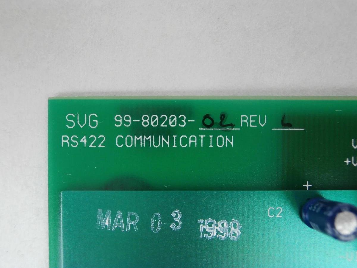 Used SVG Silicon Valley Group 99-80203-02 RS422 Communication PCB Card Rev. L Spare