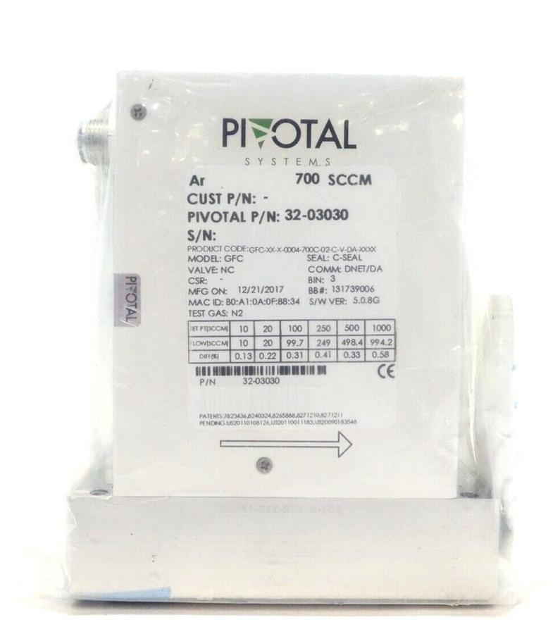 Pivotal Systems 32-03030 Mass Flow Controller MFC 700 SCCM Ar New Surplus