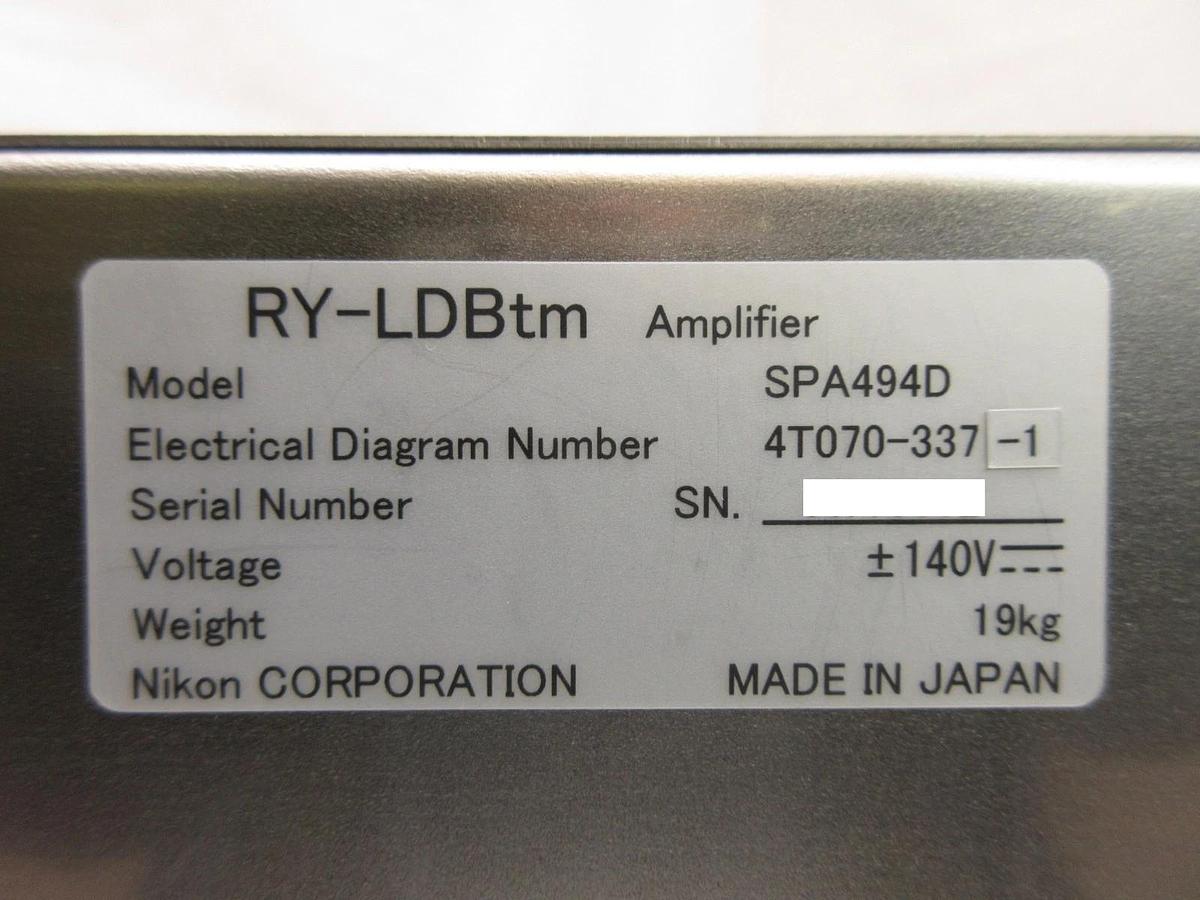 Used Nikon 4T070-337-1 RY-LDBtm Amplifier Module SPA494D 4S013-944 NSR Series Working