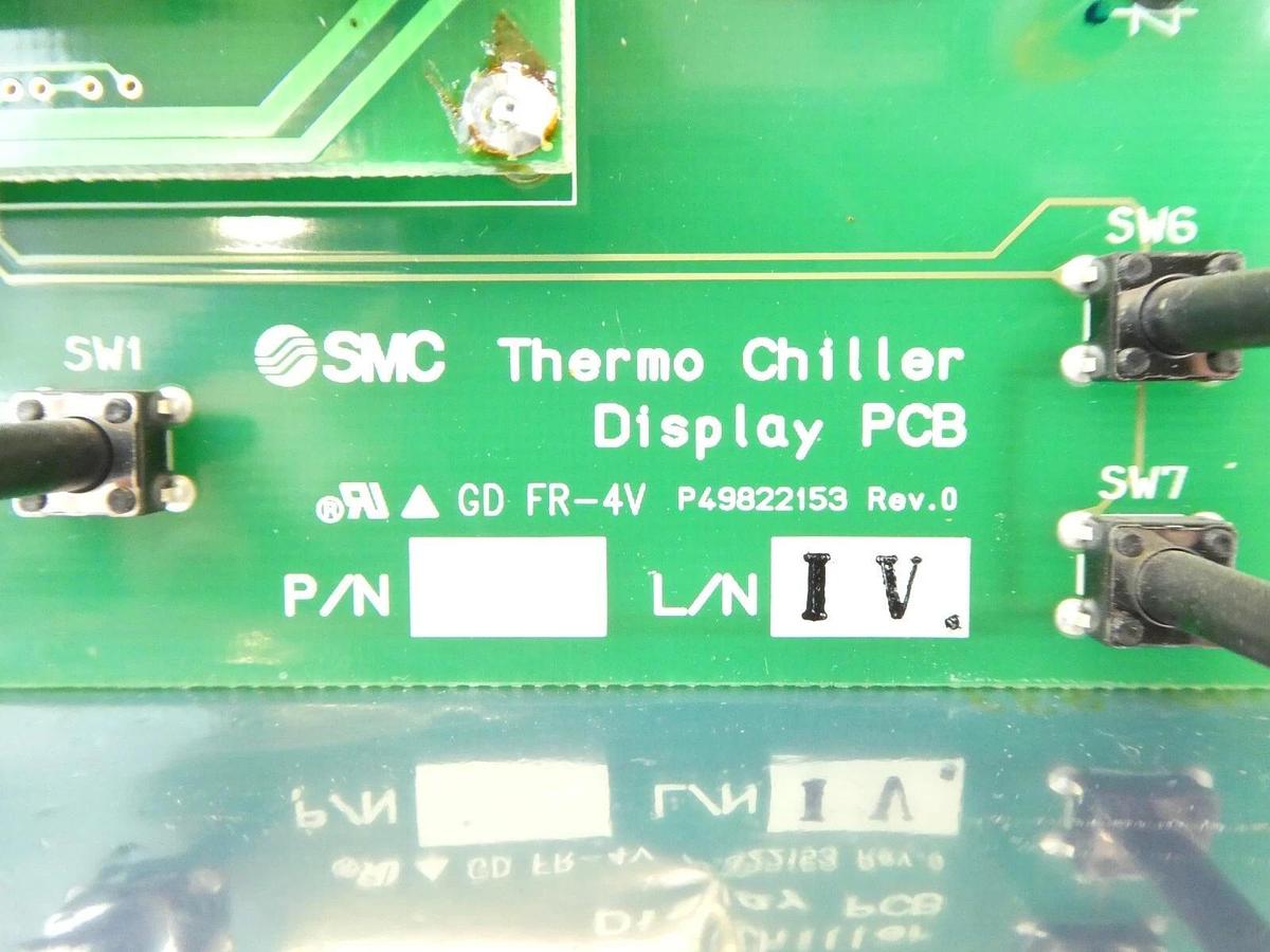 Used SMC P49822153 Thermo Chiller LCD Display Panel PCB Working Surplus
