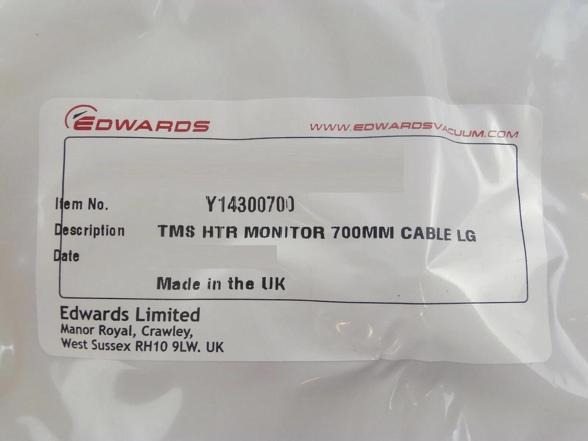 Edwards Y14300700 TMS Heater Monitor Cable LG 700mm Reseller Lot of 44 New Spare
